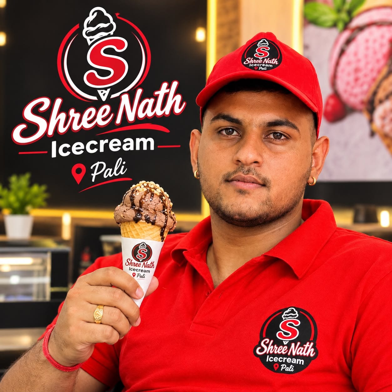 Sunil Jaat - Owner of Shreenath Icecream Pali