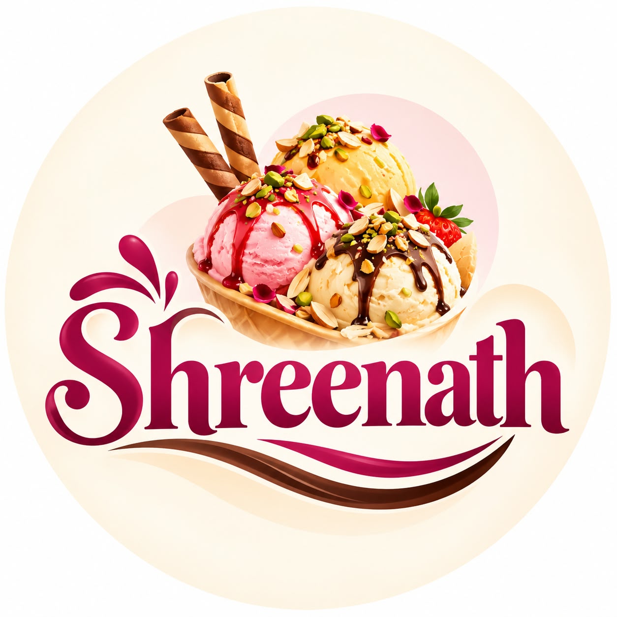 Shreenath Icecream Pali Logo